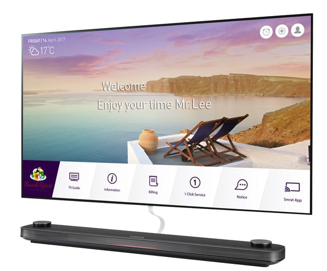 Αποτέλεσμα εικόνας για LG unveils world's thinnest hotel TV