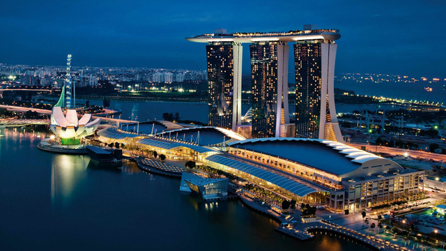 Комплекс Marina Bay Sands. Сингапур скачать