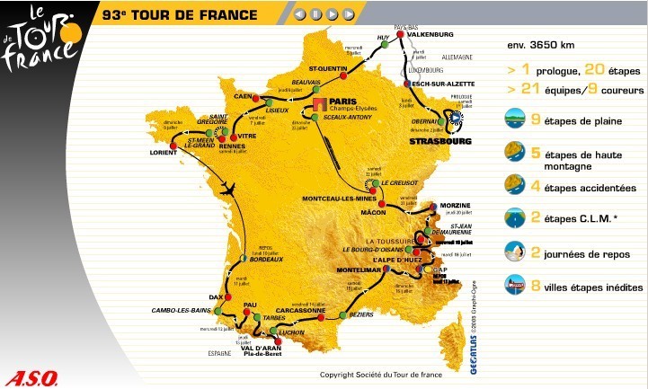 The Official Route of the Tour de France 2015