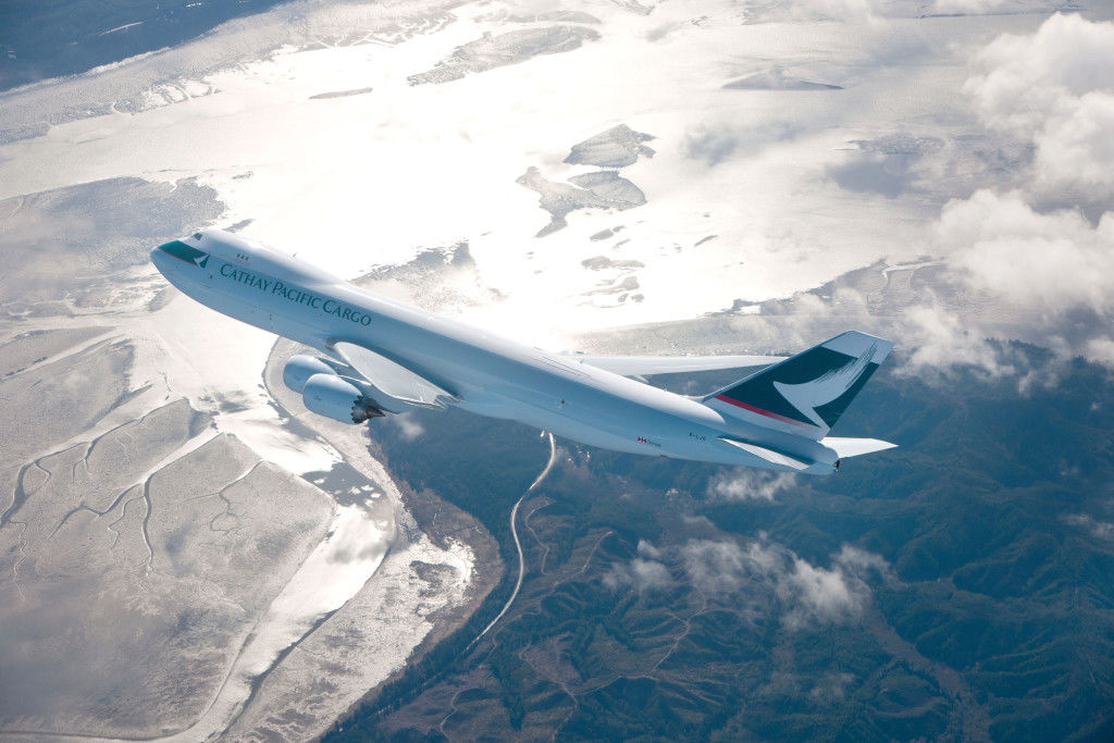 Cathay Pacific 747-8f air to air