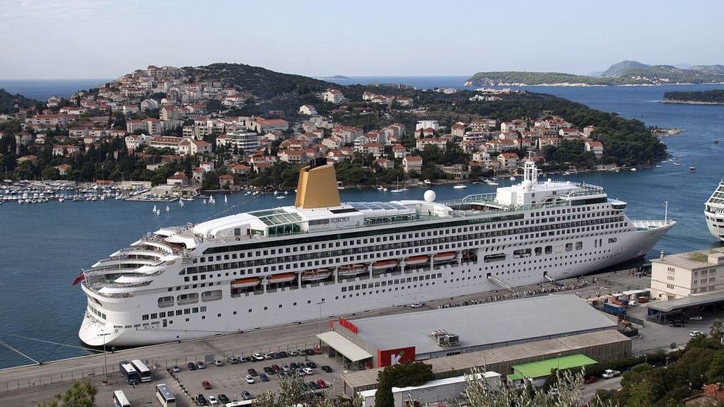 PO Cruises MV Aurora Alongside Dubrovnik