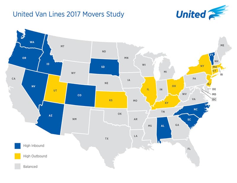 Americans continue to move West and South