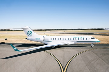 Crystal’s Bombardier Global Express Jet Undergoes Sleek Makeover