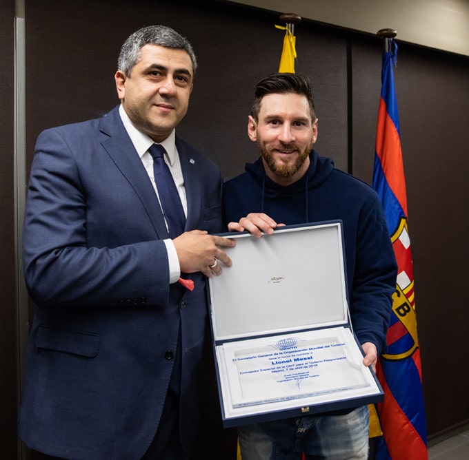 messi unwto ambassador