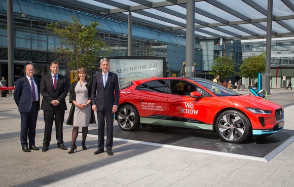Heathrow to host  200 all-electric Jaguar I-PACE vehicles