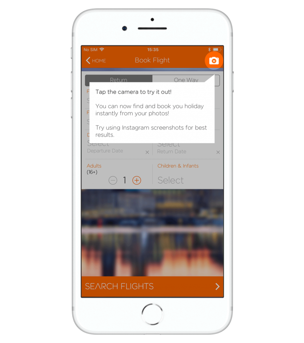 easyJet Launches Image Recognition App 1 Camera Icon Tutorial iphone 8 plus