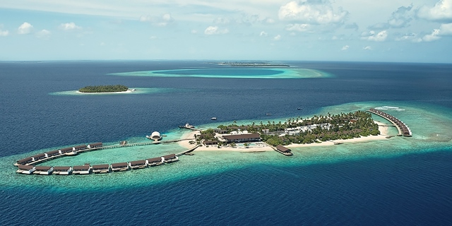 The Westin Maldives Aerial shot 1