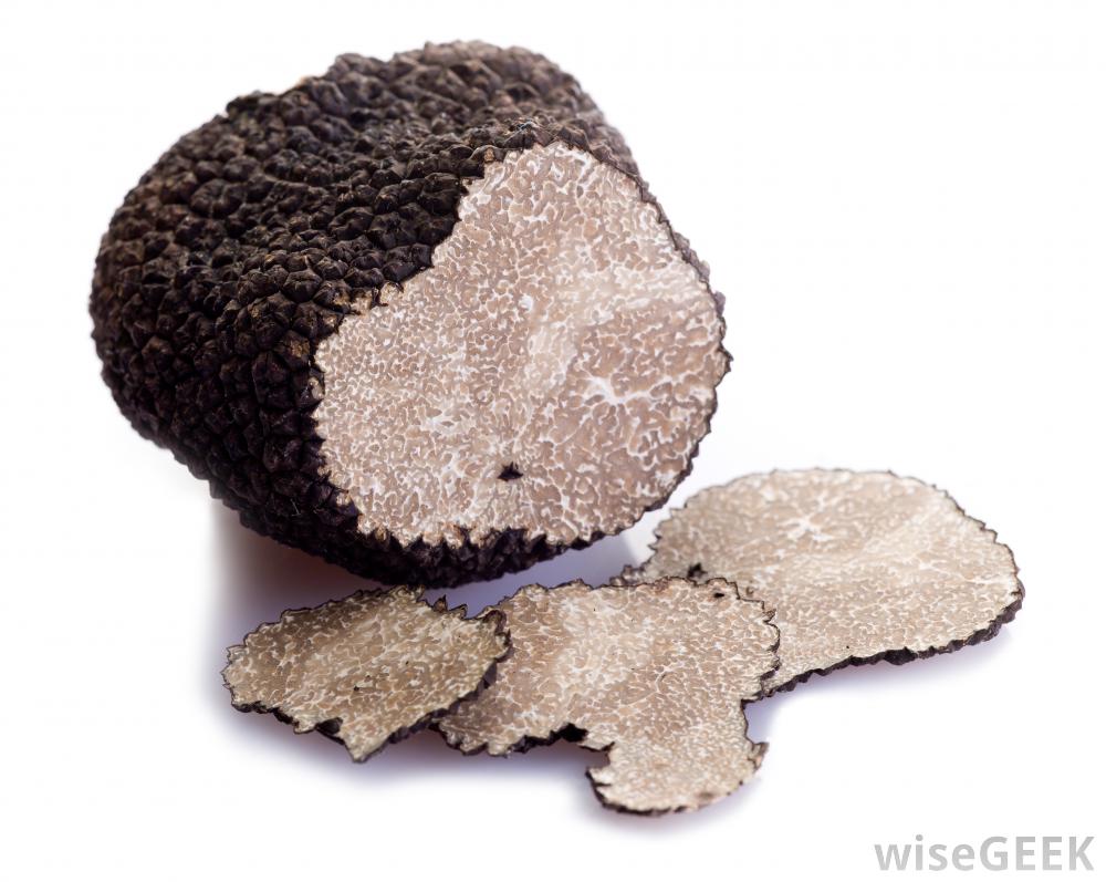 Sliced black truffle