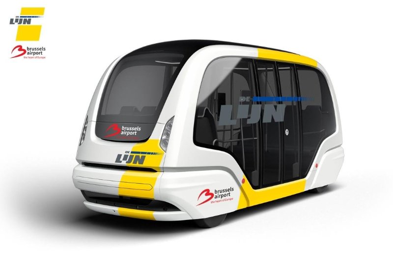 Self-driving people mover makes its maiden trip at Brussels Airport