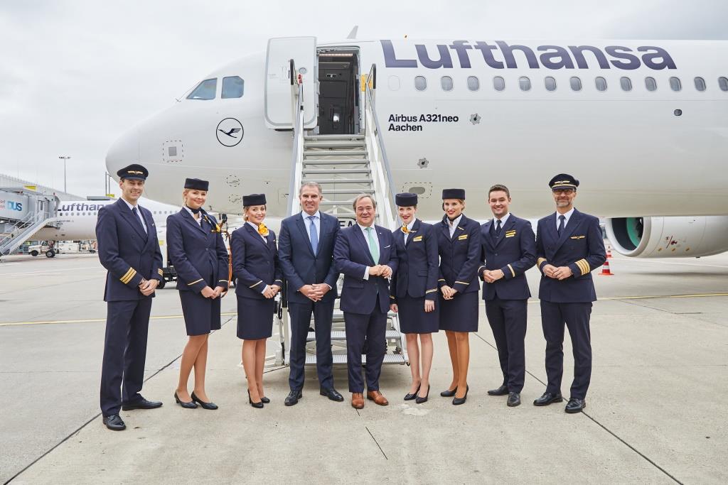 First Lufthansa Airbus A321neo Christened by Minister-President Armin Laschet