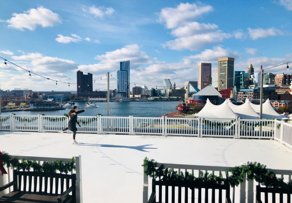 Four Seasons Hotel Baltimore Transforms Rooftop Terrace into a Skating Rink