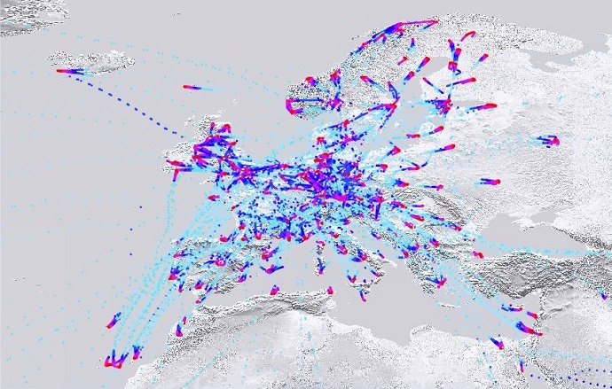 European AMDAR coverage 2 March 2020