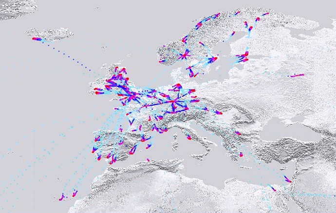 European AMDAR coverage 23 March 2020