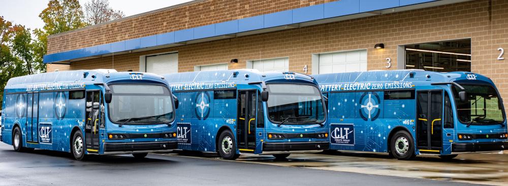 Charlotte Douglas Airport Adds Five Electric Buses