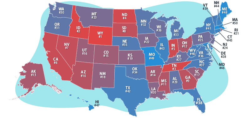 riskiest states to travel state