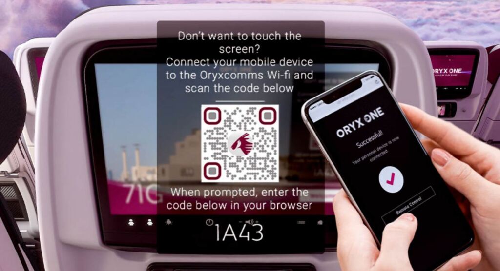 Qatar Airways to Offer 100% Touch-Free In-flight Entertainment Technology