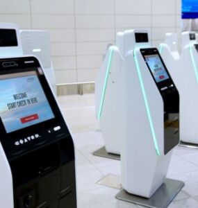 touchless check-in kiosks