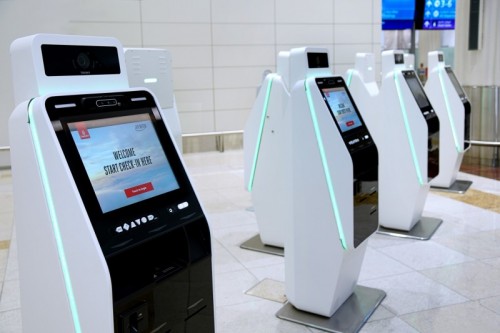 touchless check-in kiosks