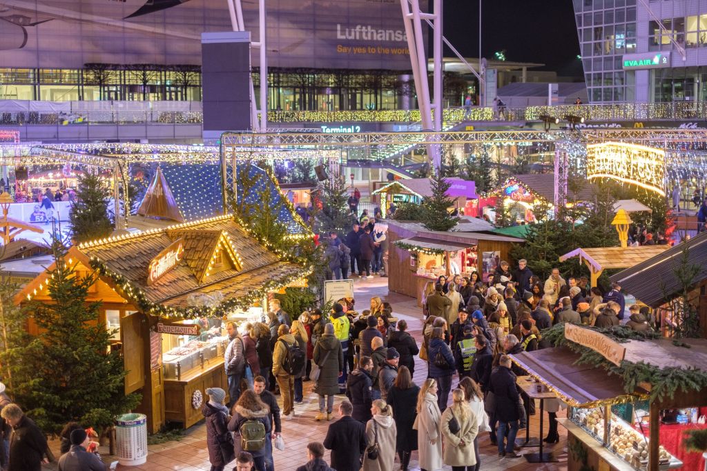 Festive Christmas Market Opens at Munich Airport