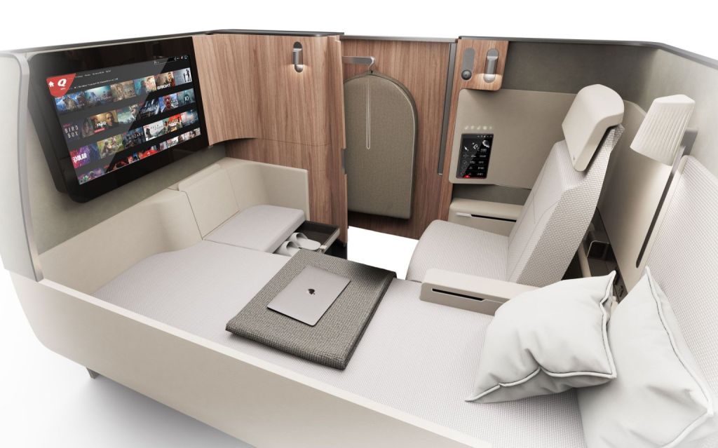 Qantas Unveiled Prototypes of the First and Business Cabins