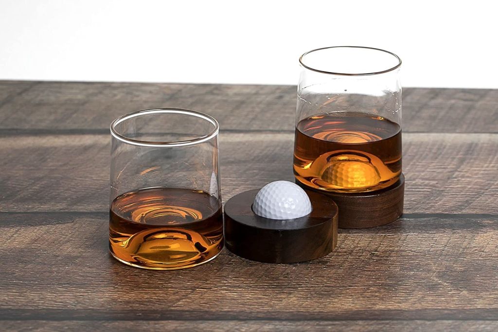 golf ball whiskey glasses