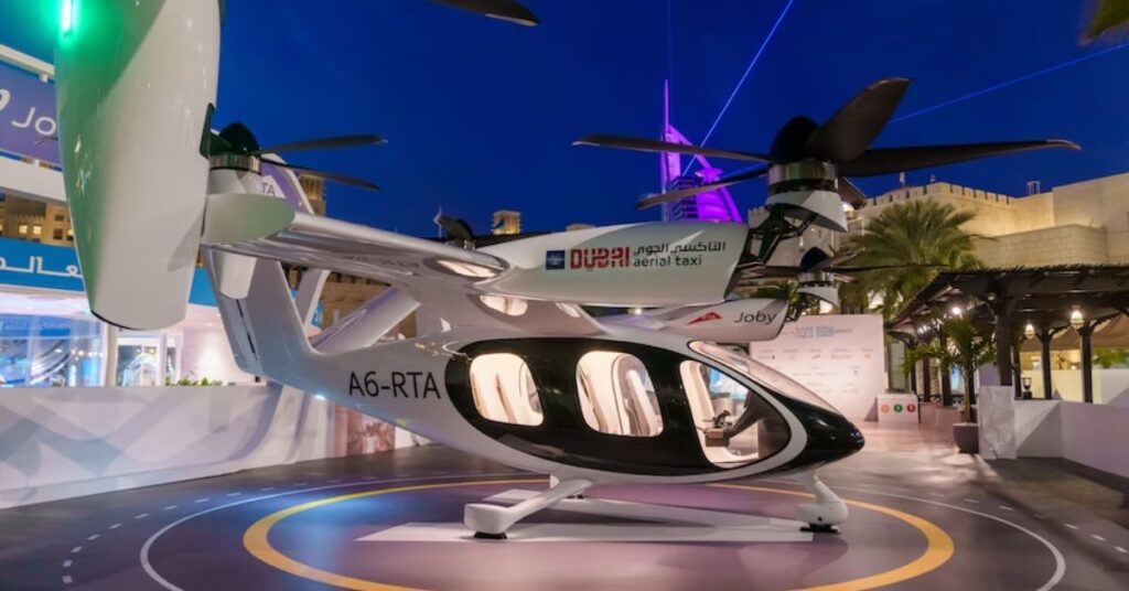 Dubai Makes Aviation History with First Successful Test Flight of Joby Aerial Taxi 12 air taxi in Dubai