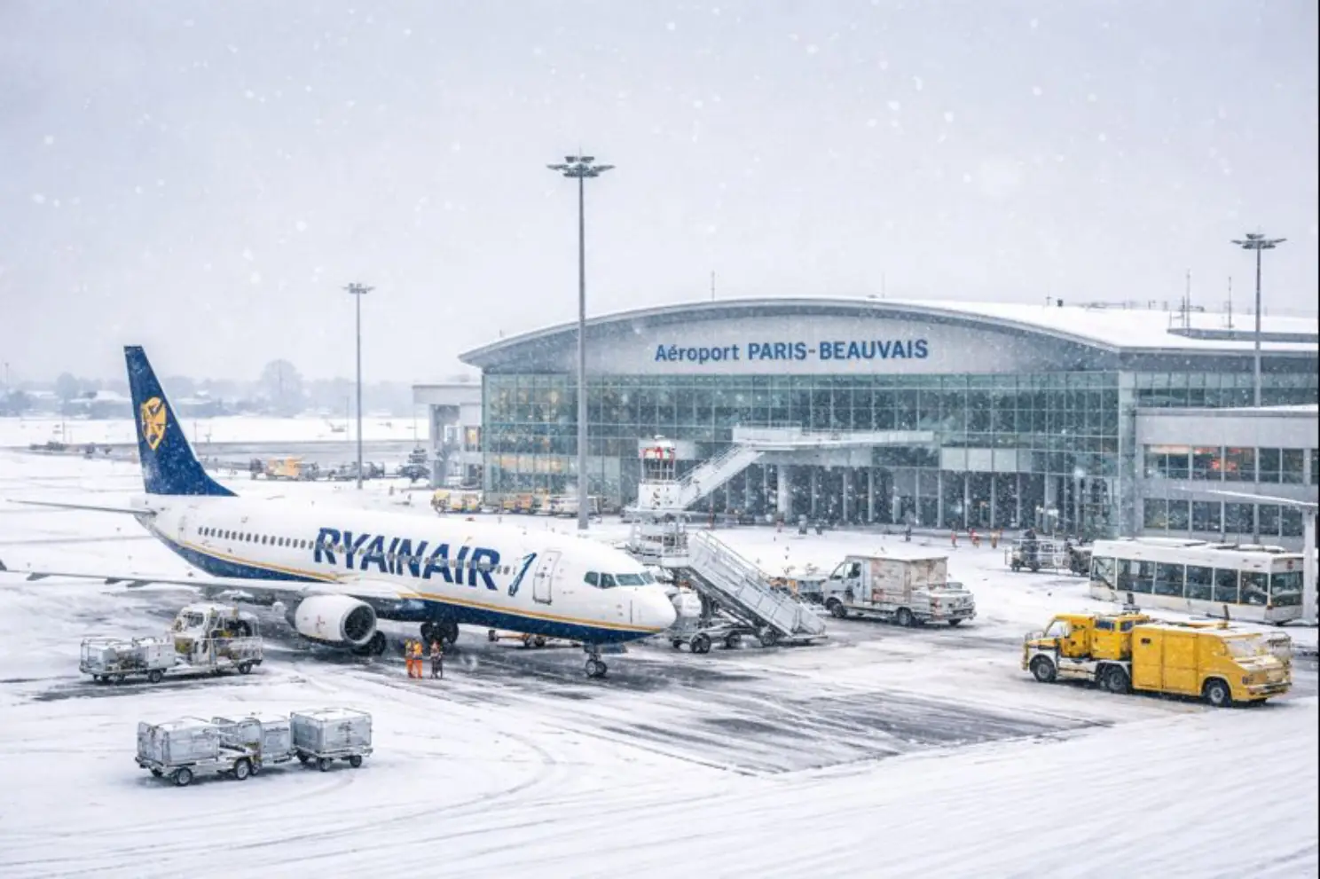 Charles de Gaulle, Orly and Beauvais Airports Disrupted as Heavy Snow Hits Paris