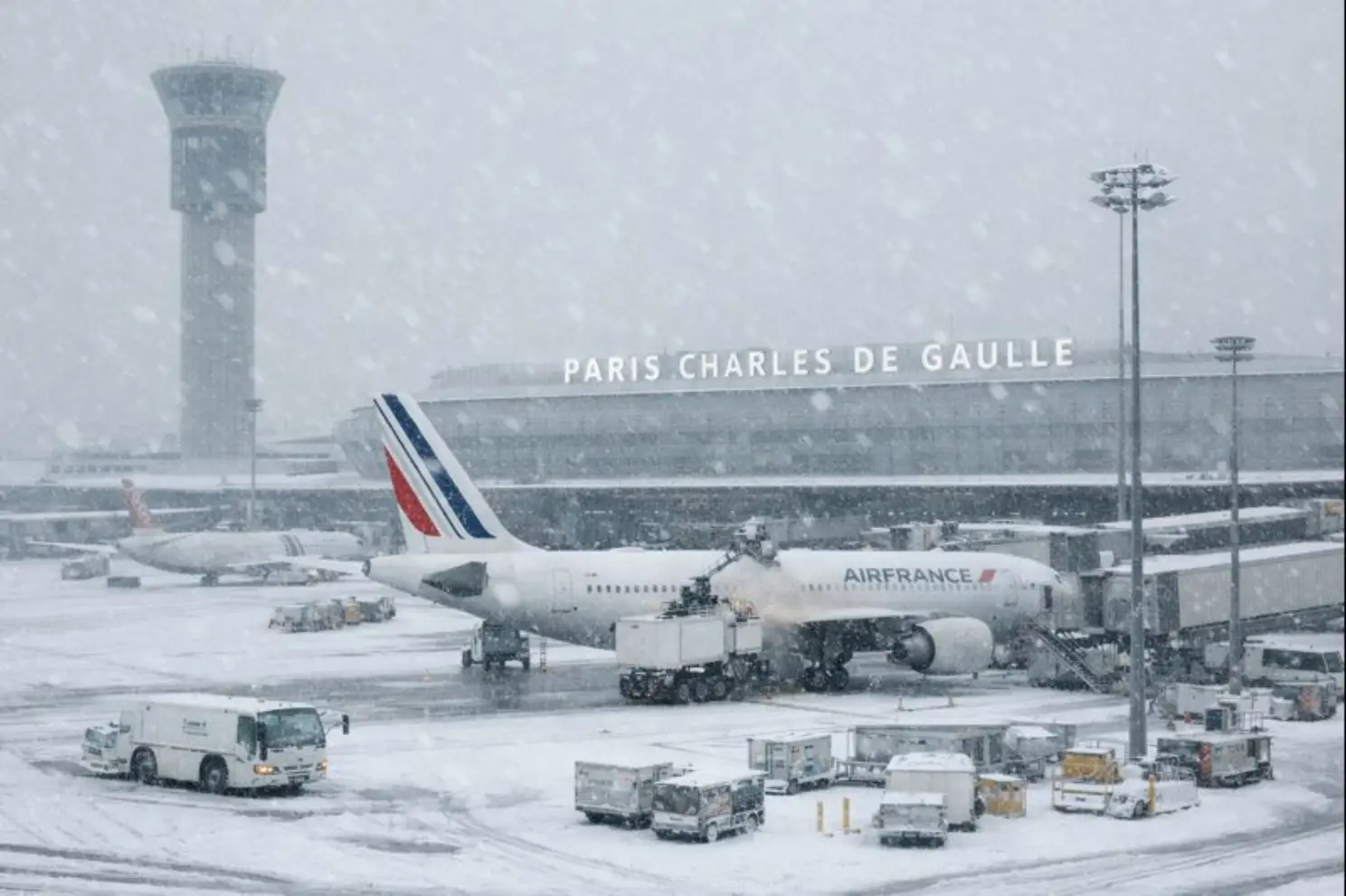Snow Forces Flight Cancellations at Paris Charles de Gaulle and Orly Airports
