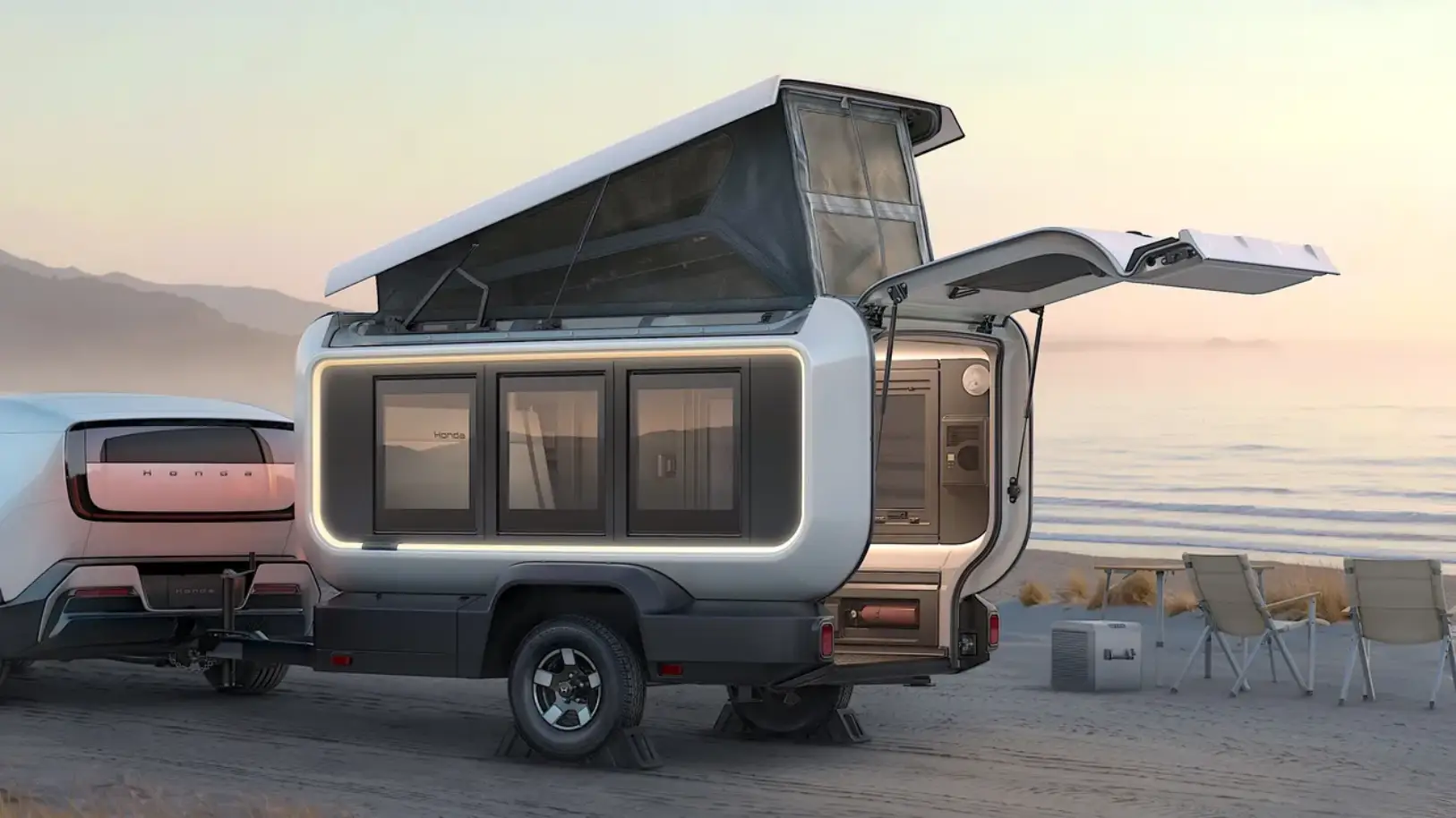 Honda Revealed the Base Station Prototype, a Towable Travel Trailer Designed to Make Camping Easier for More Americans