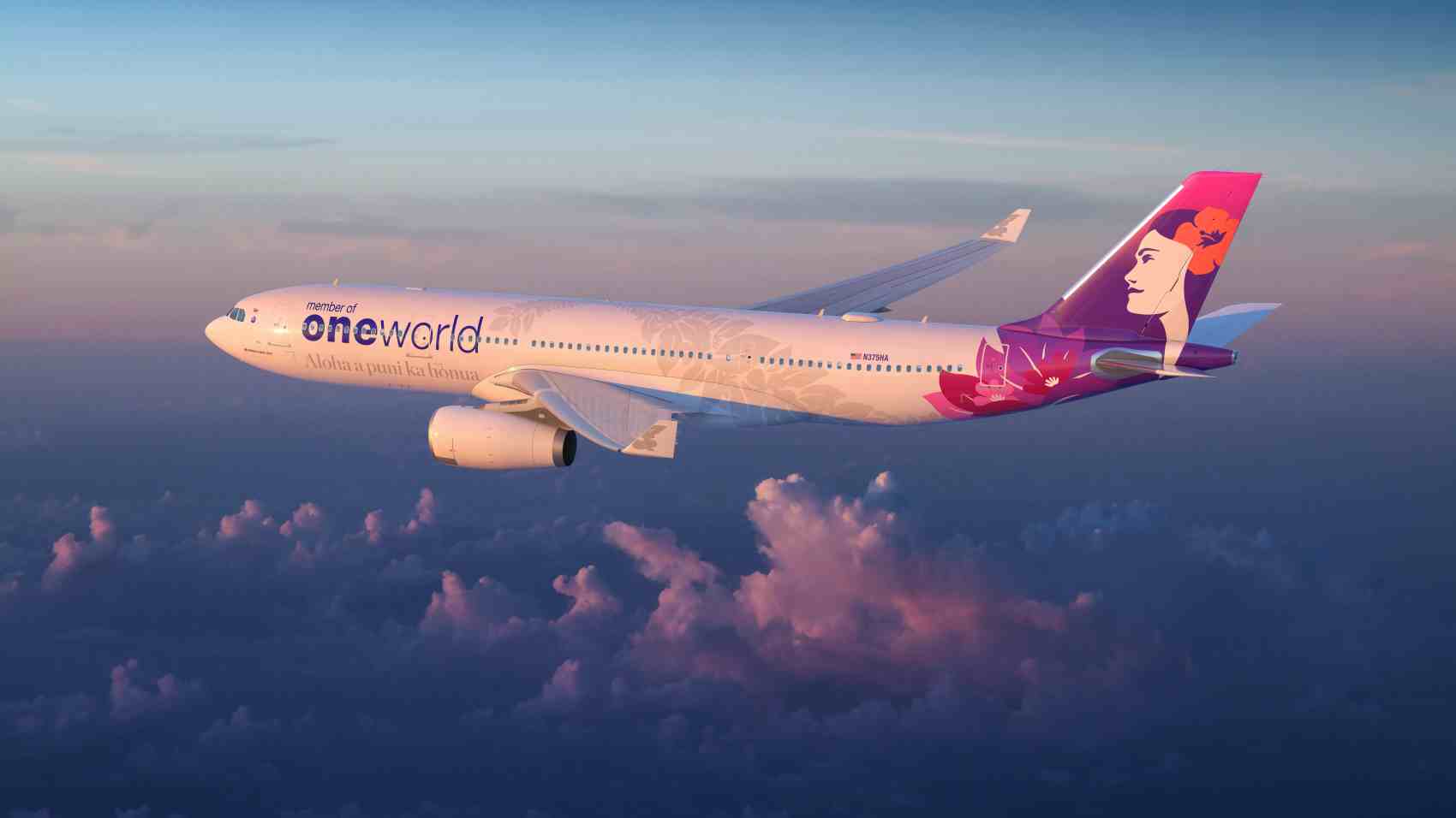 Hawaiian Airlines Unveils New oneworld Alliance Aircraft Livery 2 Hawaiian Airlines